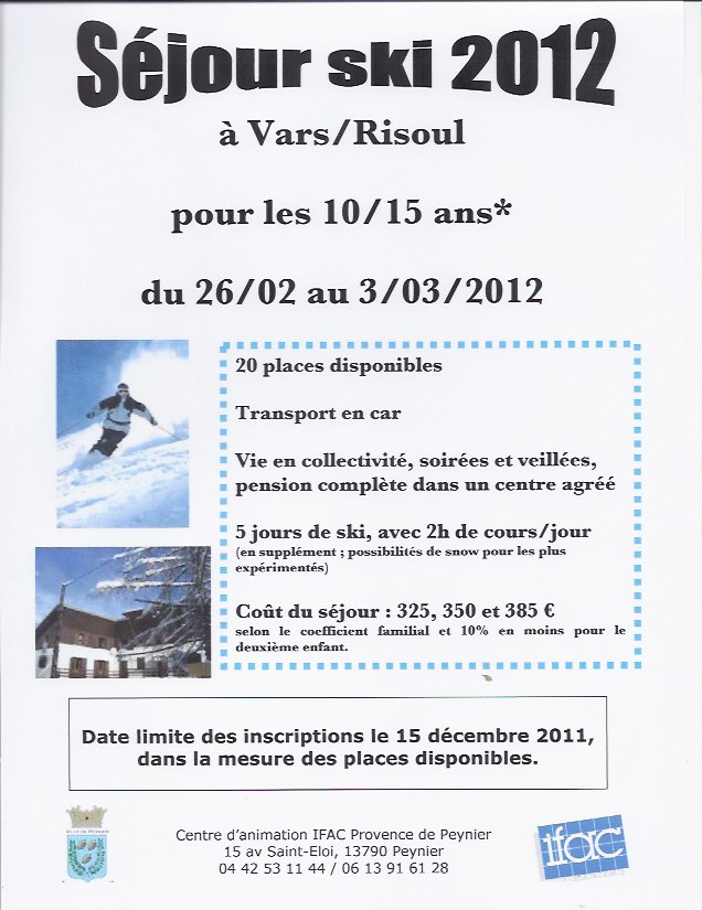 Séjour ski 2012